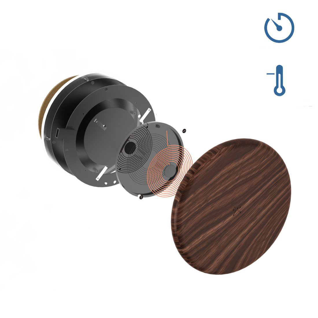 Беспроводная зарядка из дерева Woodcessories EcoPad для iPhone/Samsung/AirPods