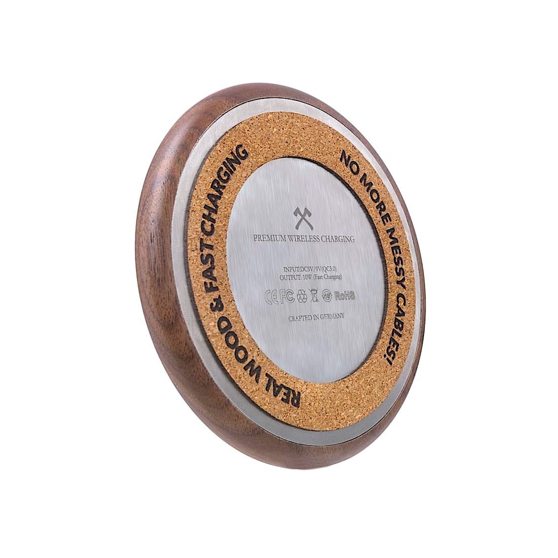 Беспроводная зарядка из дерева Woodcessories EcoPad для iPhone/Samsung/AirPods