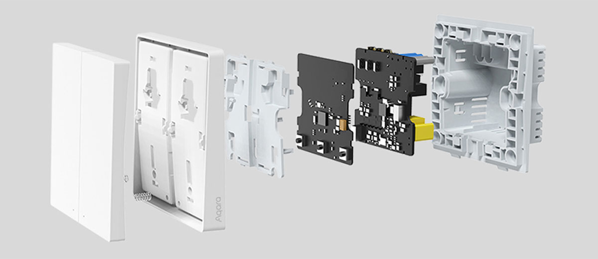 Розумний вимикач з нульовою лінією Xiaomi Aqara Smart Wall Switch D1 (одинарний) HomeKit