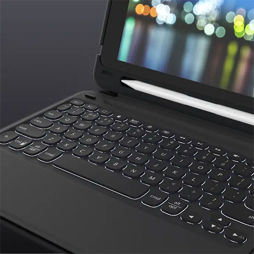 Чохол-клавіатура ZAGG Slim Book Go Black для iPad Pro 11 M1 (2021 | 2020 | 2018) підключається до двох пристроїв