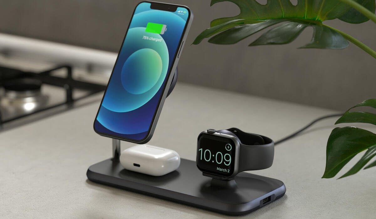 Док-станция Zens Magnetic + Watch Wireless Charger для iPhone | AirPods | Apple Watch